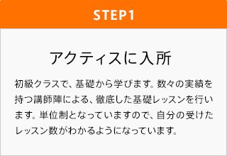 アクティスのステップアップシステム