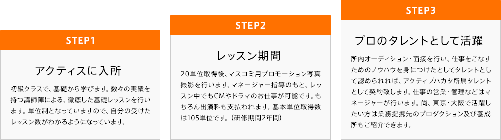 アクティスのステップアップシステム